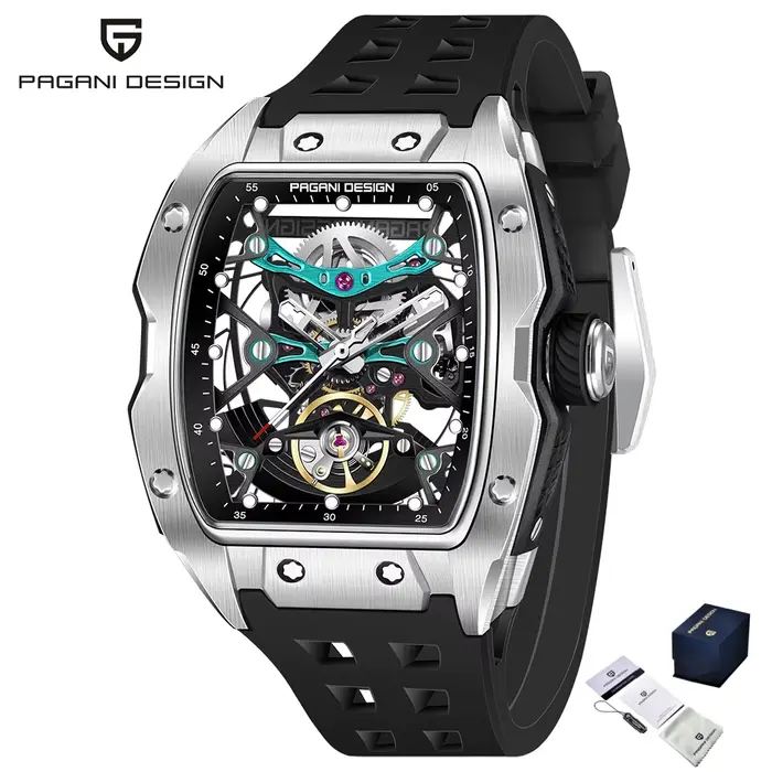 PAGANI DESIGN YS018 nouveau 42MM montre-bracelet mécanique automatique mode décontracté squelette sa