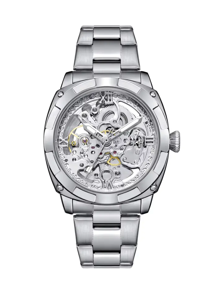Montre automatique pour homme, montres mécaniques de luxe, étanches, squelette, vente en gros, acier