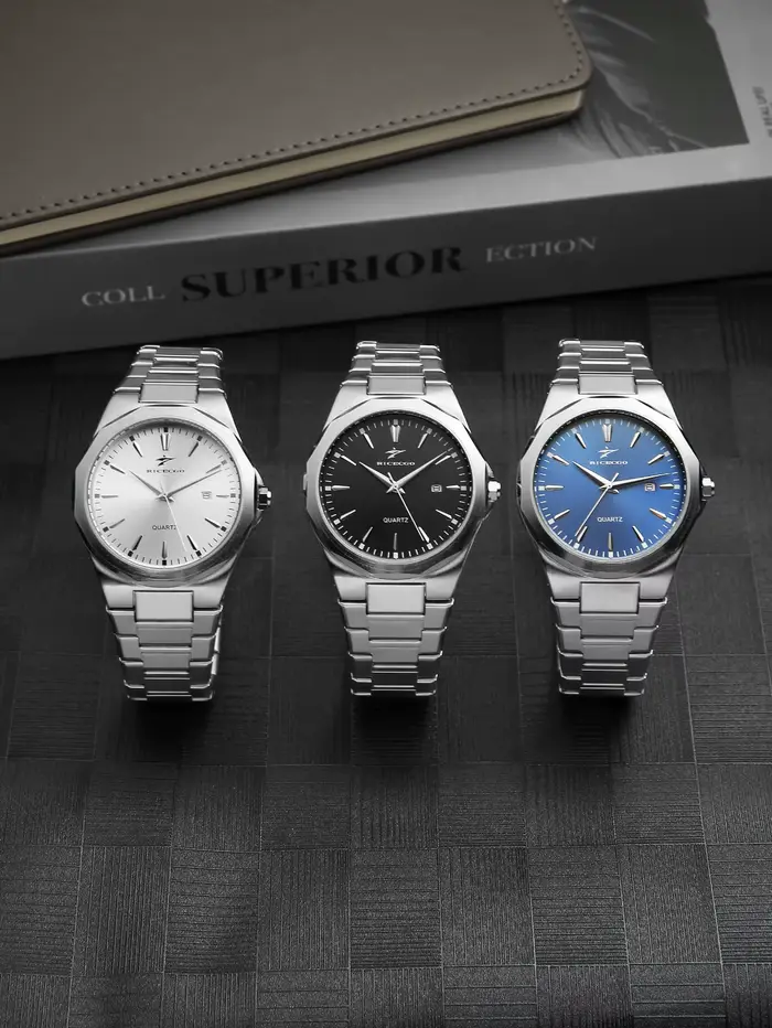 Montre à bracelet en acier pour homme