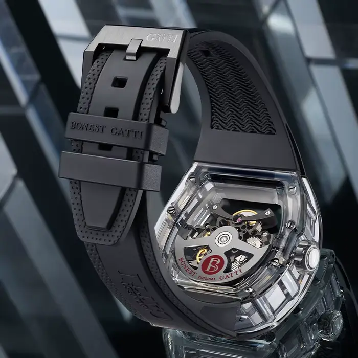 BONEST GATTI nouvelle marque supérieure montre-bracelet mécanique pour hommes montre automatique Tonneau boîtier en
