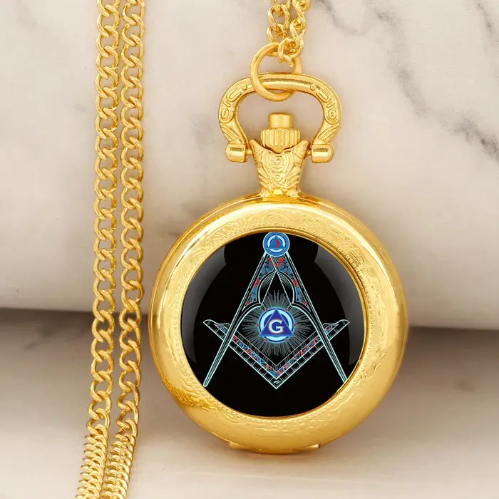 Montre de poche Freemason vintage à quartz pour homme femme enfant occasion spéciale design antique style unique cadeau idéal