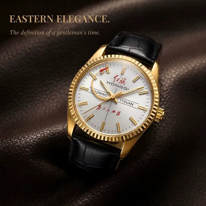 Montre mécanique vintage HONGQI pour homme