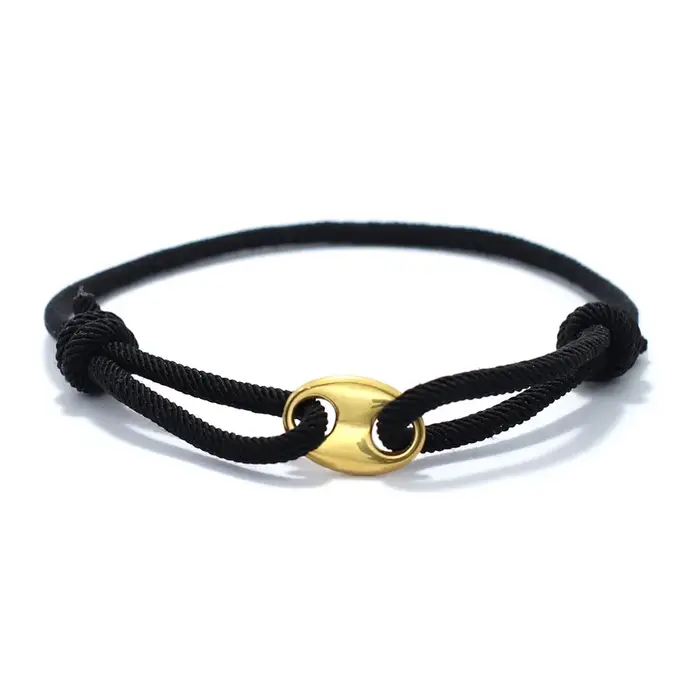 Bracelet homme style punk réglable en fil et acier inoxydable pour hommes occasions spéciales style marin chaîne corde ajustement parfait