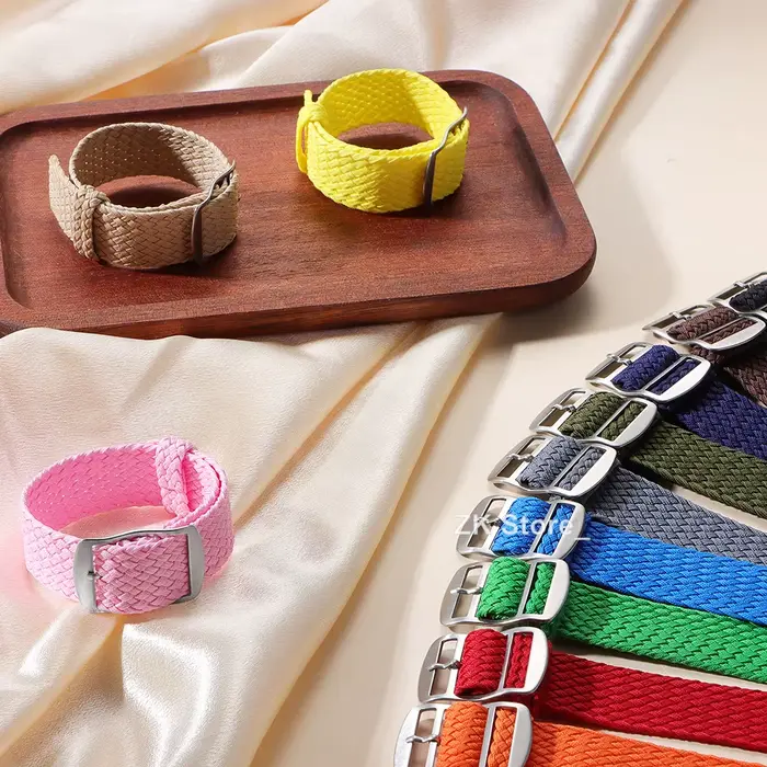 Bracelet de montre en nylon tissé pour hommes et femmes