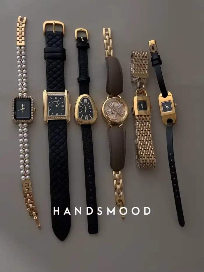 Montre Vintage noire multi-styles pour femme