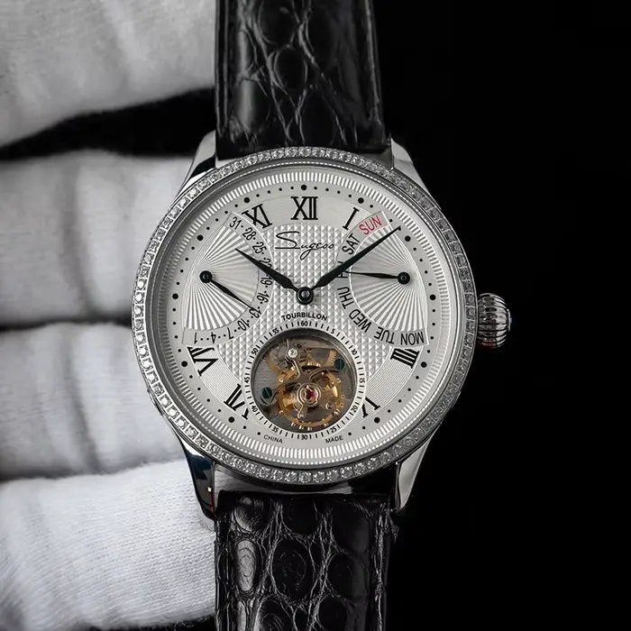 Montres-bracelets pour hommes Sugess Tourbillon
