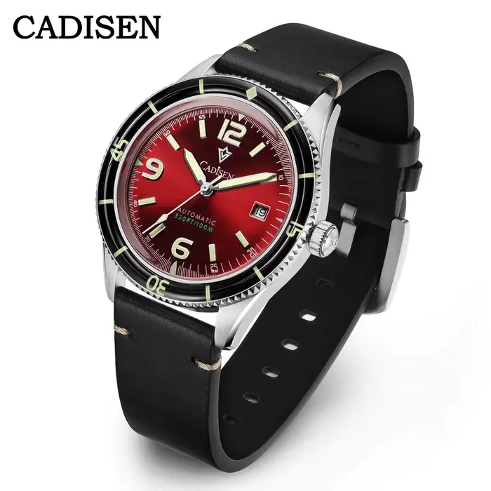 CADISEN 2026 montres mécaniques automatiques montres MIYOTA 8215 mouvement en cuir véritable étanche