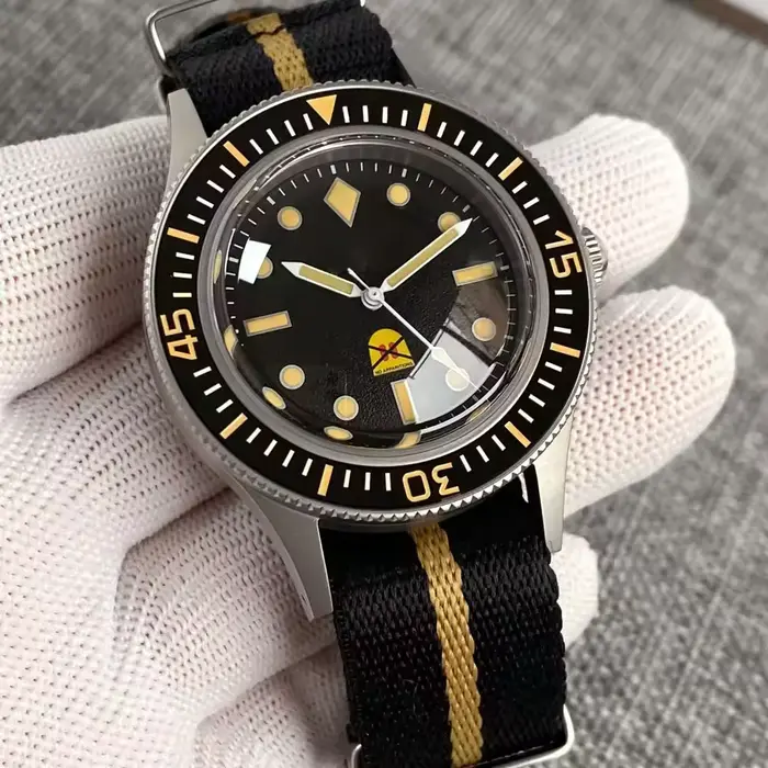 Tandorio 50 Fathom Miyota/PT5000 montre automatique pour hommes cadran fantôme sablé lumineux 200m étanche bulle saphir 40mm