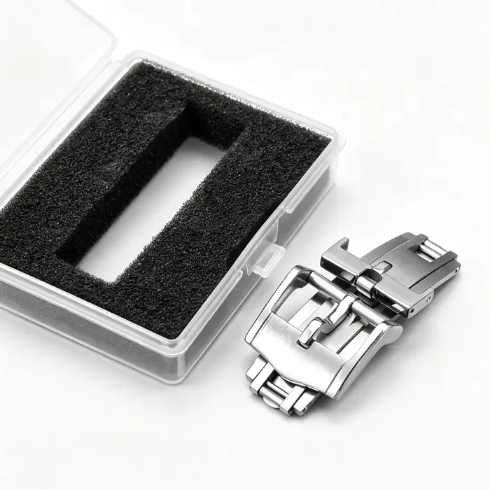 Boucle déployante à ressort de luxe en acier inoxydable 316L pour montres Omega