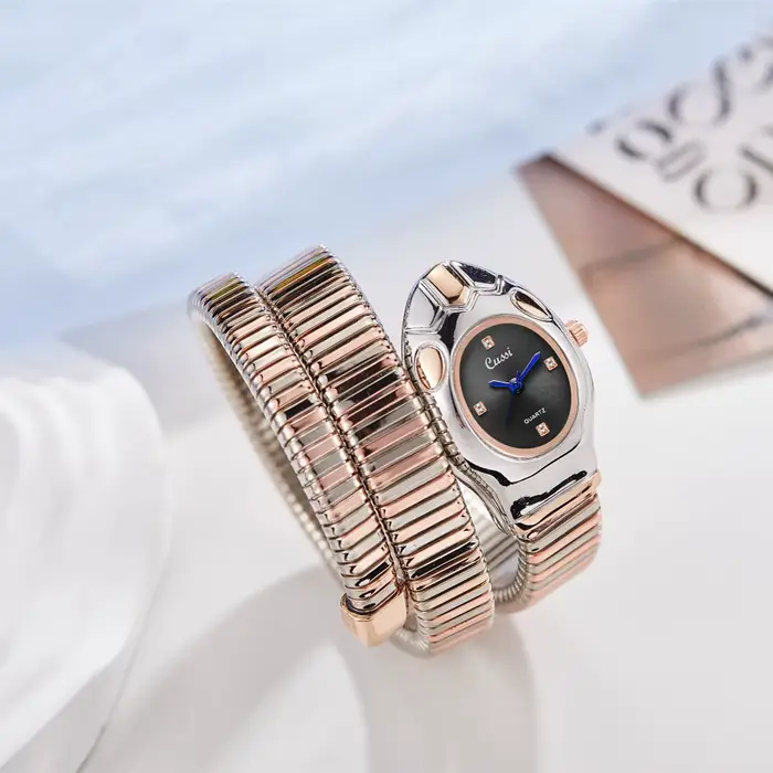 Montre à quartz serpent pour femme