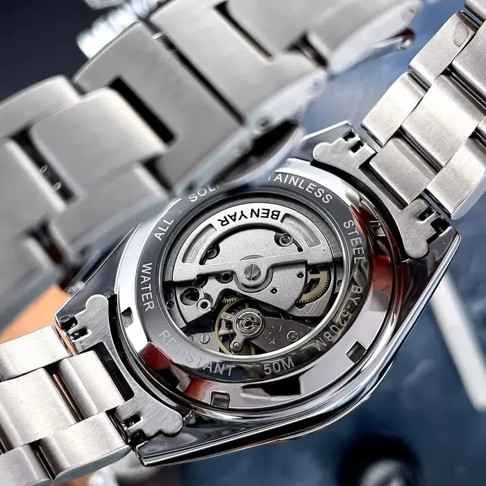 BENYAR 2024 sable Dia 40MM montre mécanique pour hommes d'affaires en acier inoxydable 316L Simple 5Bar étanche