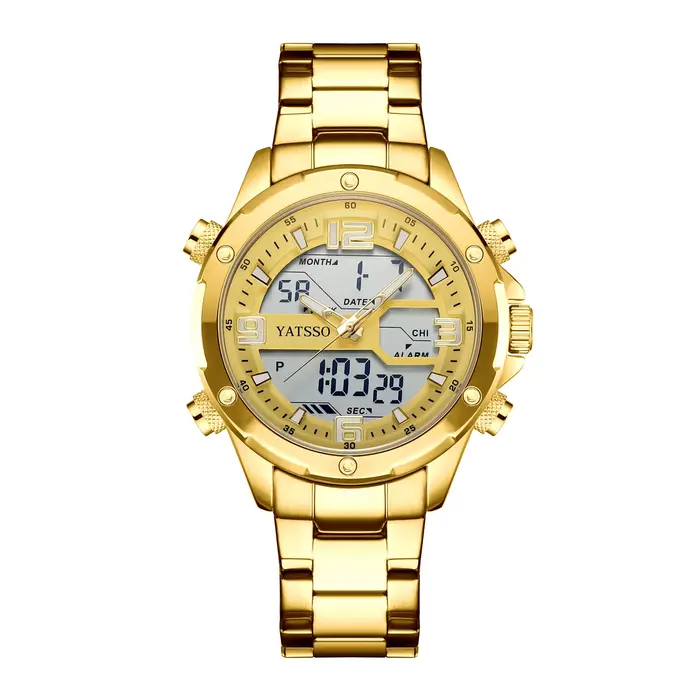 Montre hybride homme résistante à l'eau avec affichage analogique-digital et fonctionnalités avancées pour activités quotidiennes et sportives