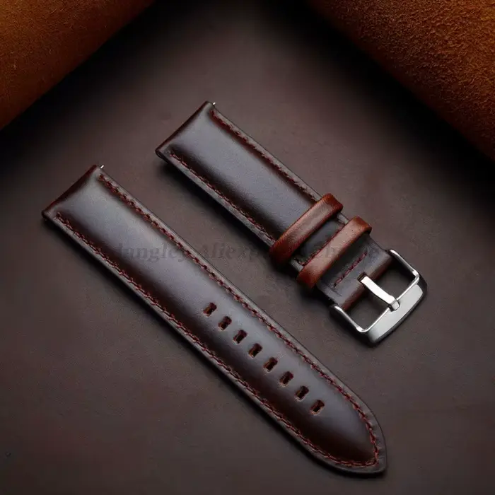 Bracelet de montre en cuir véritable élégant pour montres de poignet noir brun marron pour homme et femme occasions spéciales