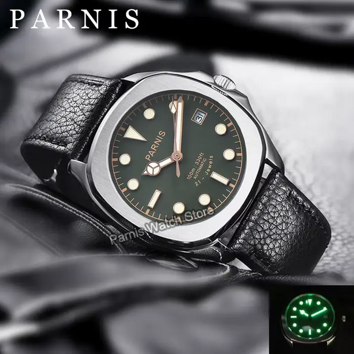 Parhéritage-Montre-bracelet en acier inoxydable pour homme