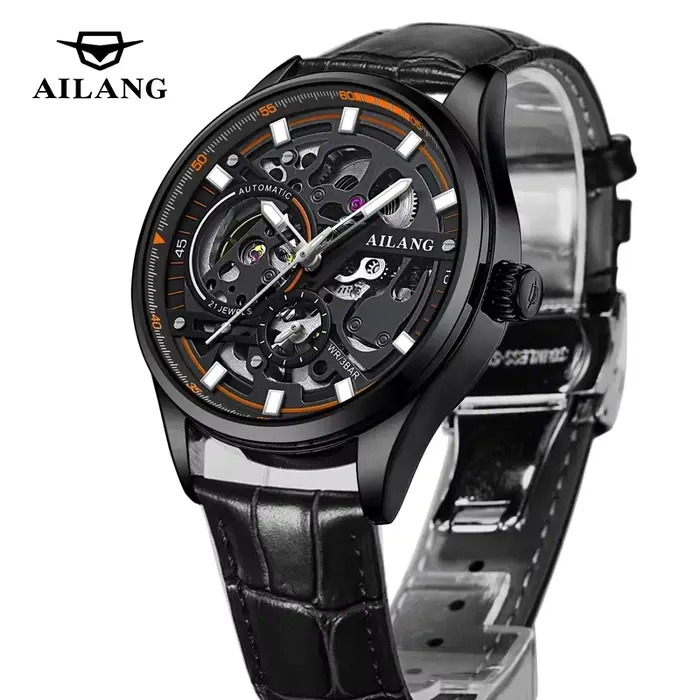 AILANG 8835 Montre automatique entièrement creuse pour homme