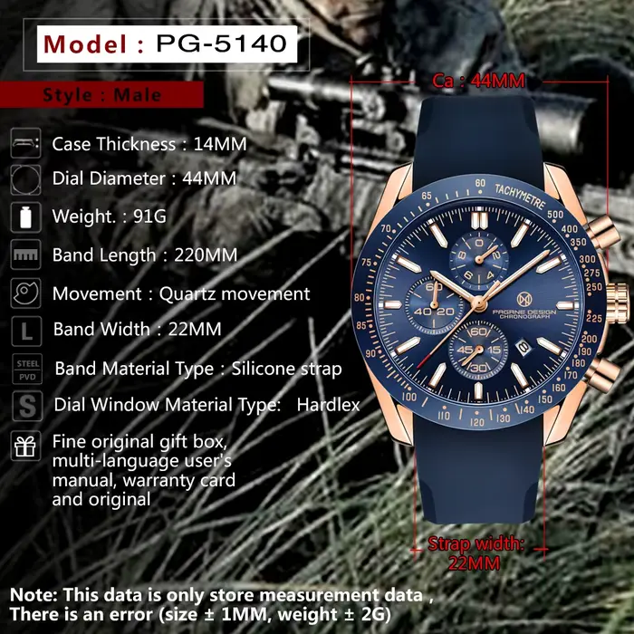 Montre Quartz Automatique Hommes Élégante Multifonctionnelle Occasions Spéciales Étanche Robuste Chronomètre Mode Décontracté