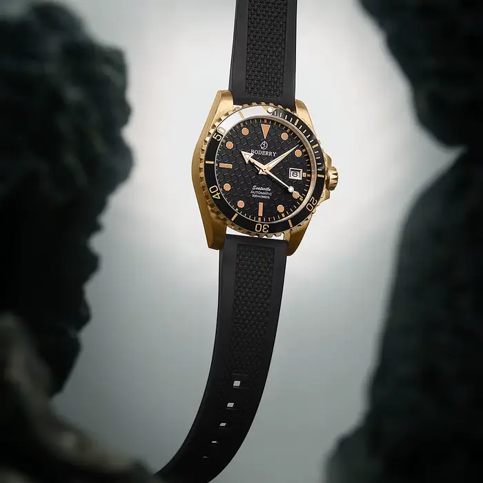 BODERRY hommes Bronze plongeur montres automatiques haut de gamme horloge de luxe 200M montre-bracelet étanche Sport