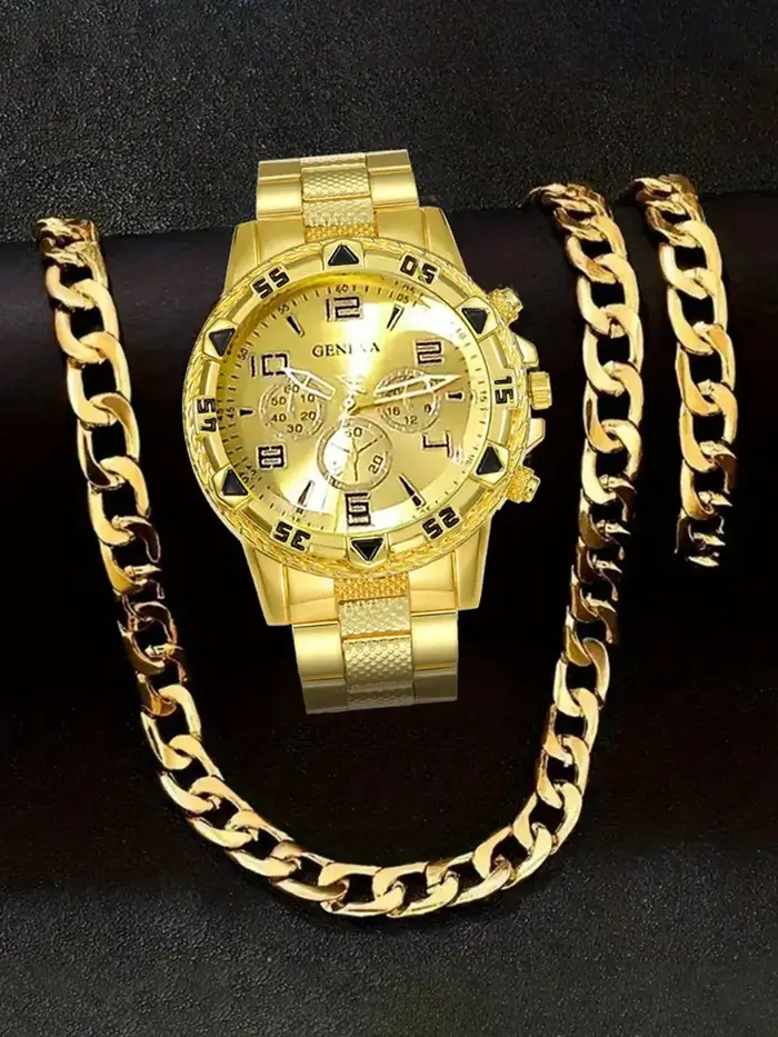 Montre pour homme en verre bleu avec bracelet en acier