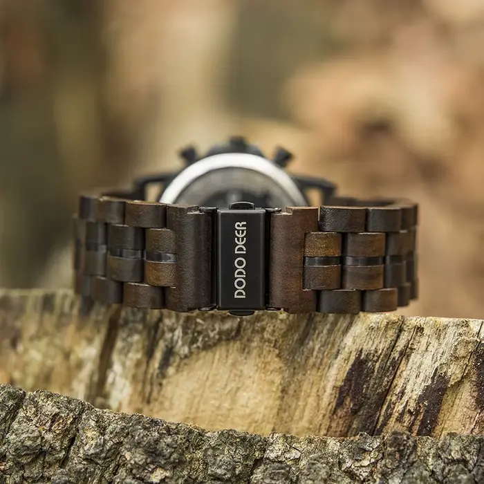 DODO DEER – montre-bracelet à Quartz en bois d'ébène pour homme, classique, à la mode, Date automatique, calendrier, cadeau pour lui, livraison directe