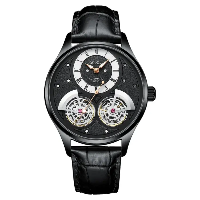 AILANG Montre mécanique pour hommes avec double tourbillon
