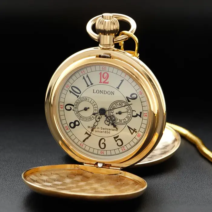 Montre de poche mécanique manuelle en cuivre antique steampunk pour homme et femme occasions spéciales cadeau vintage