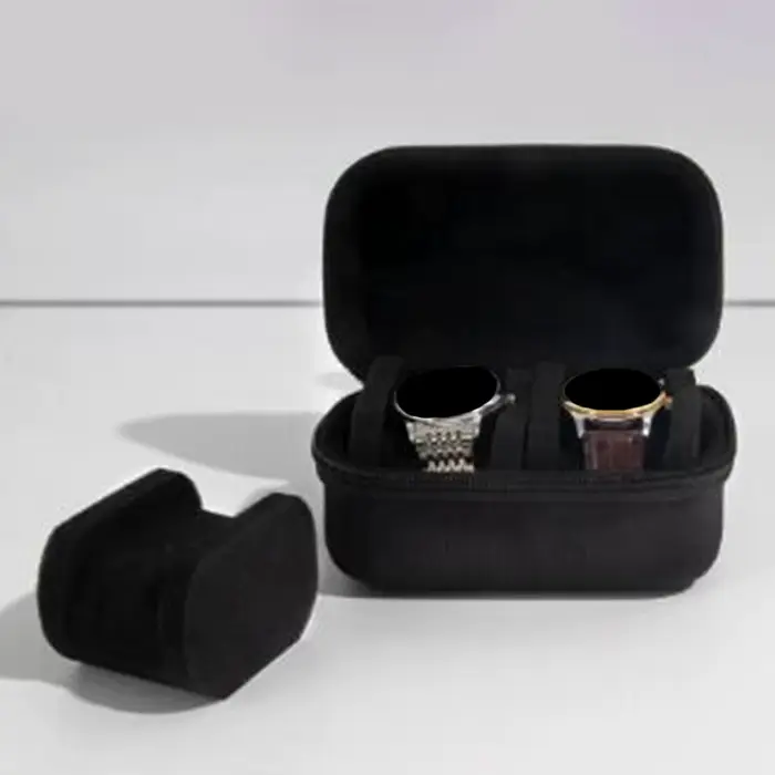 Boîte à montres élégante en matériaux mixtes pour homme et femme rangement de montres-bracelets et montres intelligentes occasions spéciales