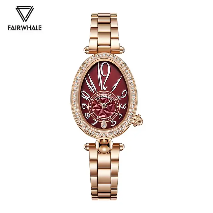 Montre à quartz élégante pour femmes Mark Fairwhale 3610, mode, étanche, bracelet en acier inoxydable, montres de luxe pour femme, reloj mujer