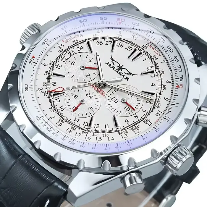 Montre de pilote de luxe pour homme - Mouvement mécanique automatique