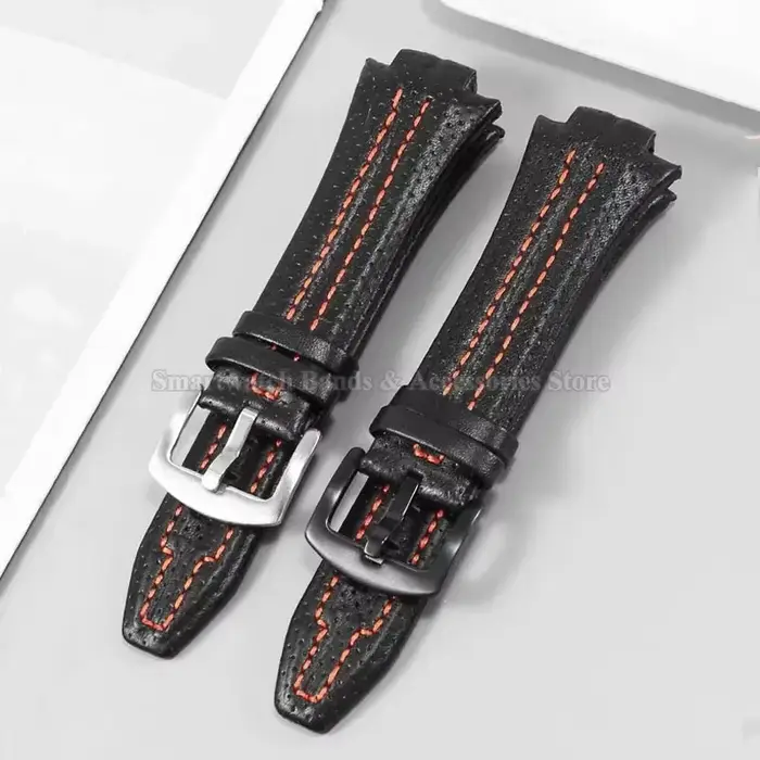 Bracelet de montre en cuir 15x27mm pour Seiko SNL029P2 021P1 SNA595P2 SNL017P1