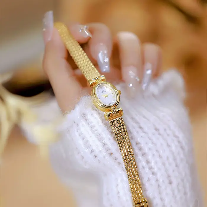 Nouvelles dames montres Vintage luxe haute qualité or ovale petite montre-bracelet cadeau femmes 2024 mode