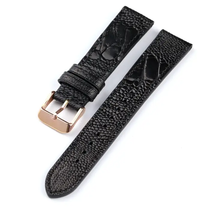 Bracelet de montre en cuir d'autruche fait à la main pour homme et femme occasions spéciales vintage