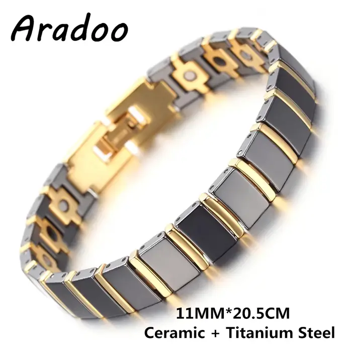 Bracelet en céramique unisexe avec tracker de fitness titane acier holographique pour homme et femme occassions spéciales