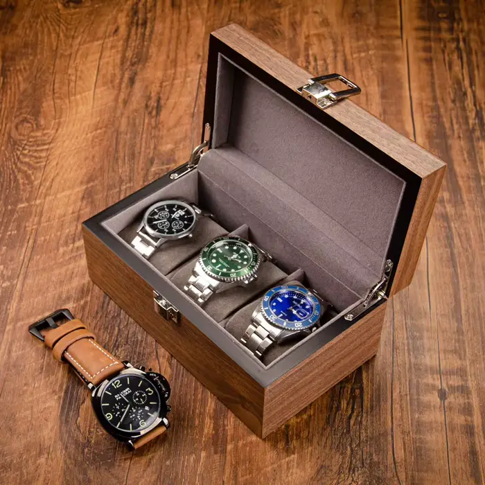 Boîte de montre en bois boîtier de montre pour hommes boîte de rangement voyage montres de luxe orga