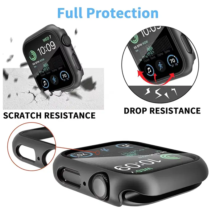 Étui de protection d'écran Pare-Chocs pour Apple Watch Series 11 42mm 46mm, Cas Full Screen 360 Compatible avec Apple Watch Séries 7 6 5 4 SE3 Occasions Spéciales