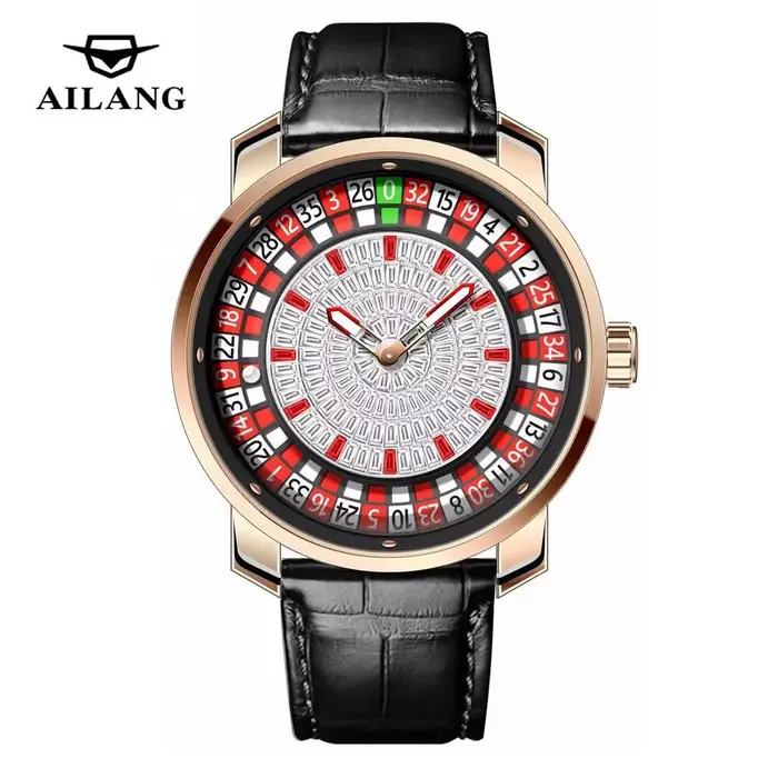 Montre mécanique automatique AILANG 8861 pour homme, cadran rotatif à roulette, montre étanche, mont