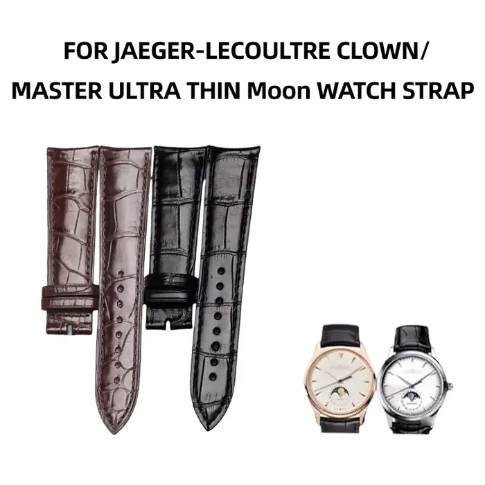 Bracelet de montre authentique pour JAEGER-LECOULTRE MASTER ULTRA Thin Moon "CLOWN"