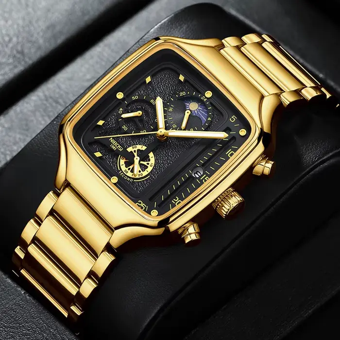 NIBOSI 2025 hommes montres haut de gamme de luxe chronographe montre à Quartz