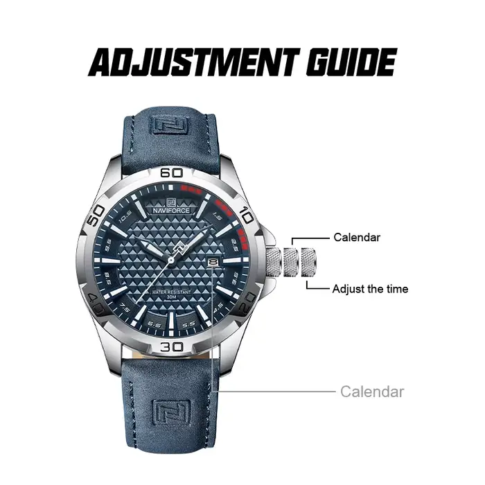NAVIFORCE marque hommes mode montres à Quartz mâle bracelet en cuir Sport étanche