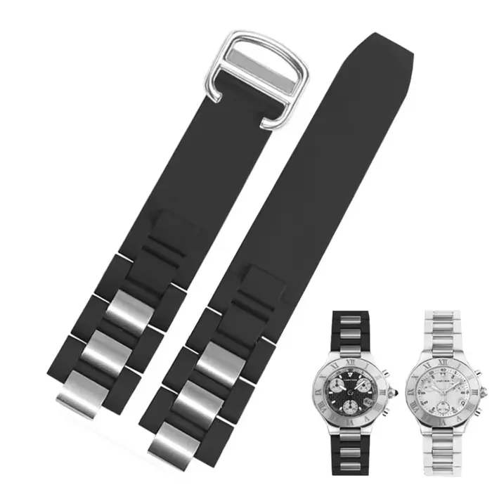 Bracelet de montre en acier inoxydable pour hommes et femmes