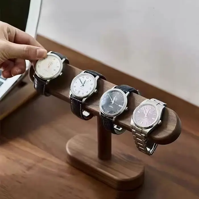 Présentoir de bijoux en bois de noyer pour montres, chaînes et bracelets, élégant organisateur pour collection de bijoux occasions spéciales