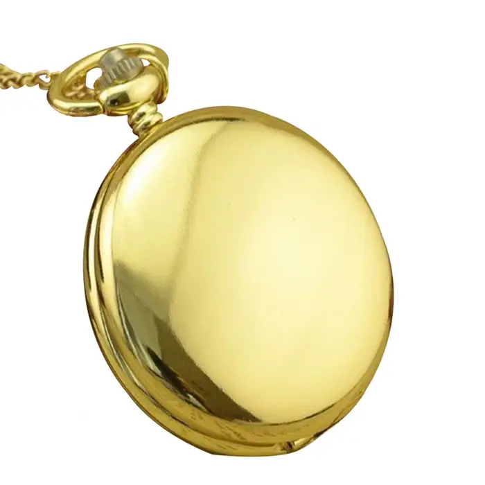 Montre de Poche à Quartz pour Homme, Classique, Lisse, Vintage, Pendentif