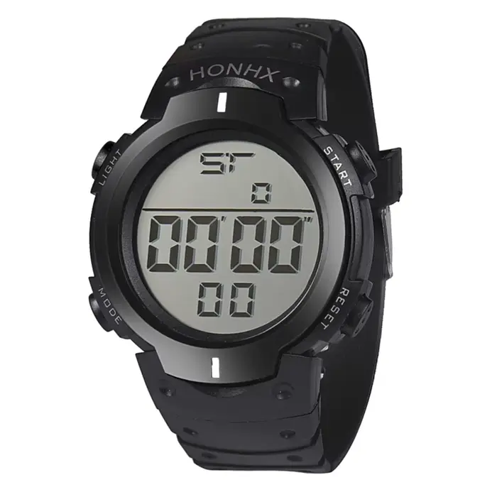 Montre numérique à affichage LED pour hommes et femmes