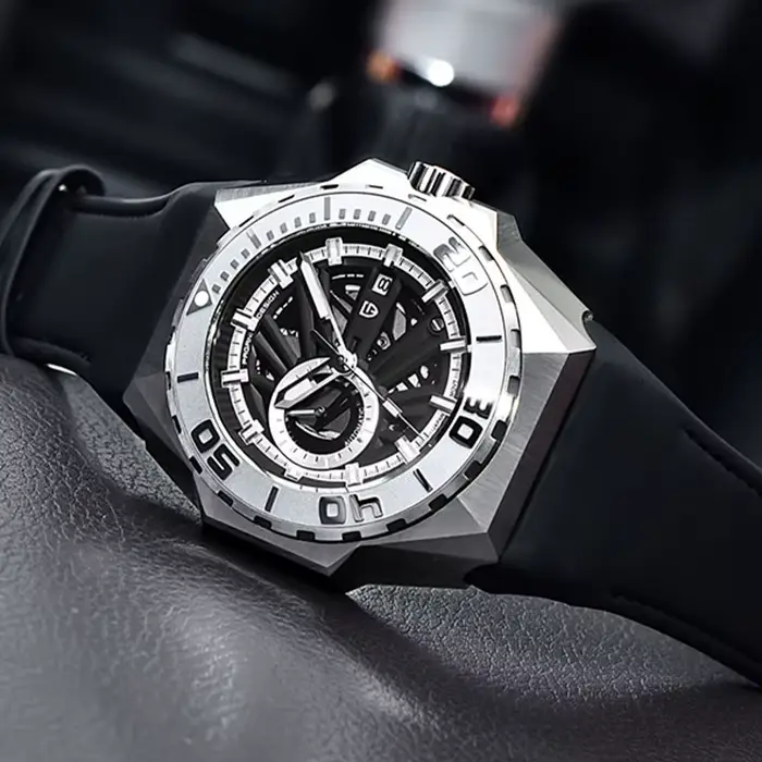 PAGANI DESIGN hommes montre-bracelet mécanique haut de gamme 100M étanche squelette montres automatiques de luxe montre