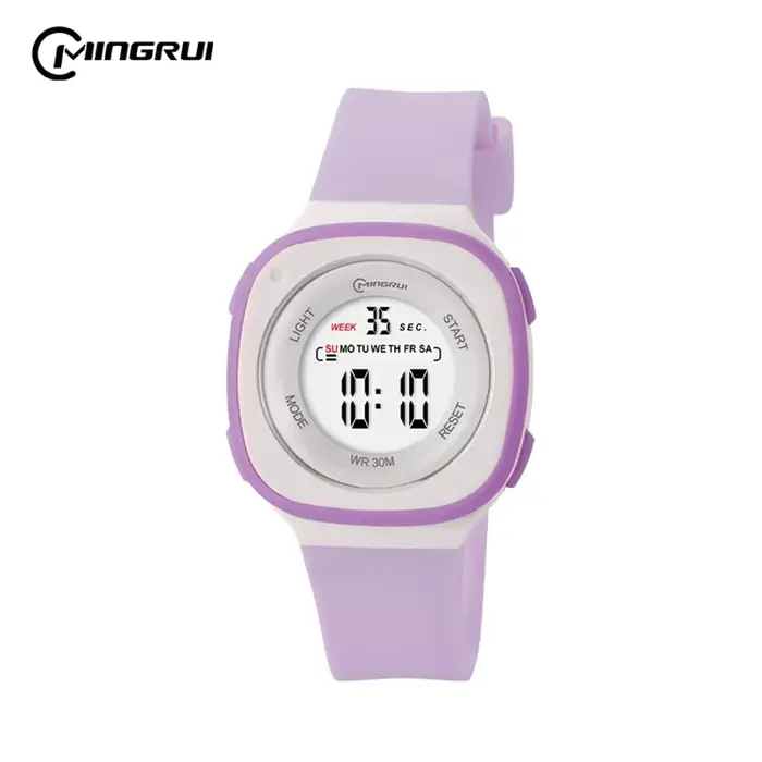 Montres enfants étanche violet numérique