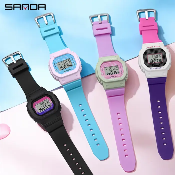 SANDA garçons filles LED montre numérique enfants