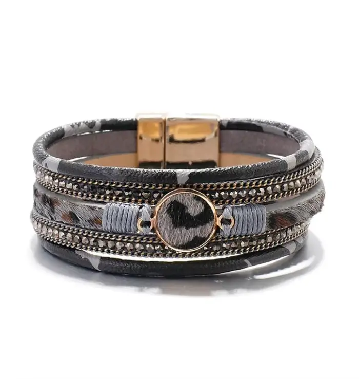 YLWHJJ marque bohème léopard cuir Bracelets pour femme 2020 mode
