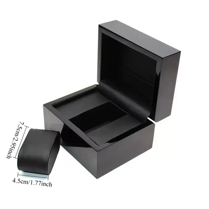 Boîte à montres en bambou laquée piano pour montres mécaniques élégante présentation et rangement à offrir pour homme et femme occasions spéciales