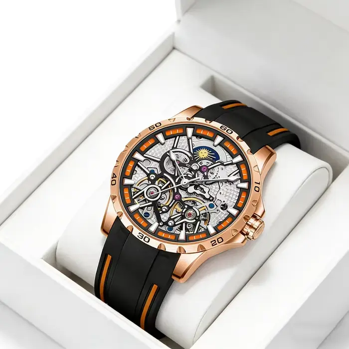 Montre mécanique à double tourbillon automatique de marque Ailang