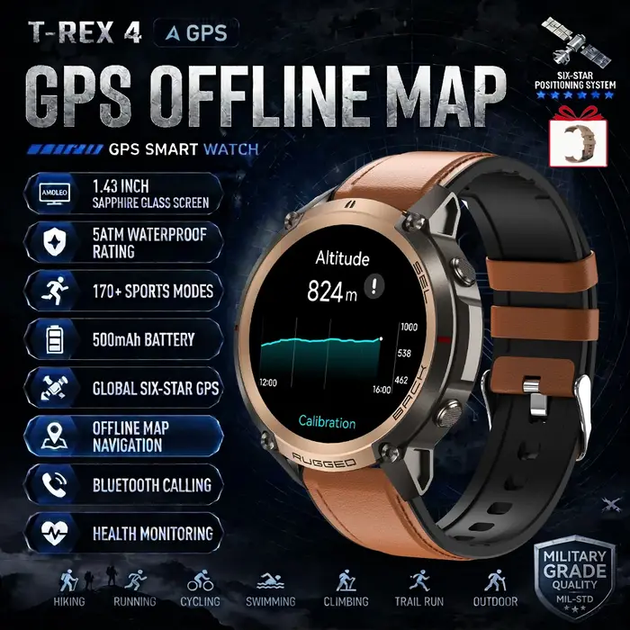 Nouvelle montre connectée GPS avec carte hors ligne