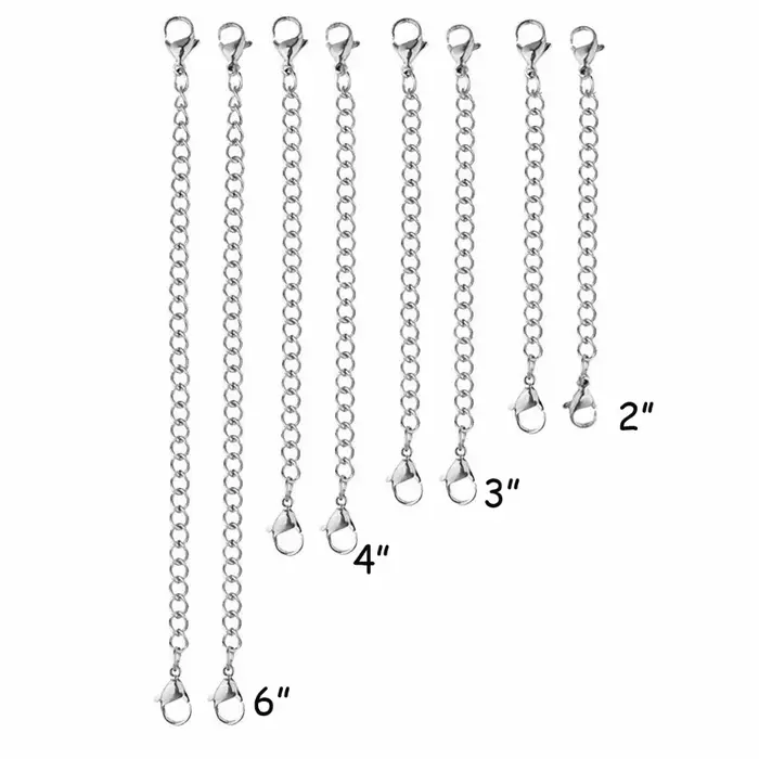 Extensions de chaîne en acier inoxydable 316L pour bracelets et colliers ajustables pour homme et femme occasions spéciales création de bijoux ajustement facile et durabilité